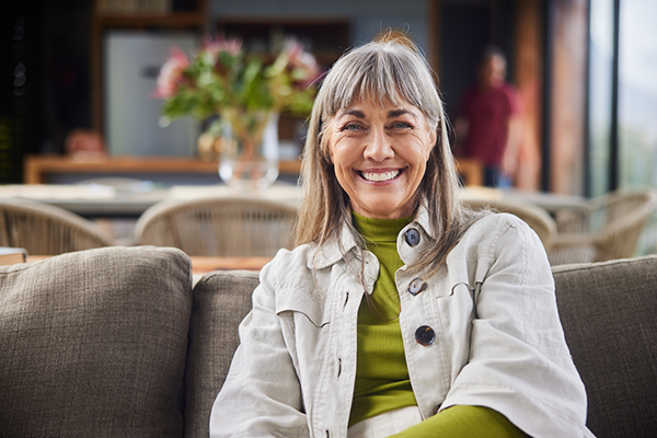 Middle-aged woman happily single