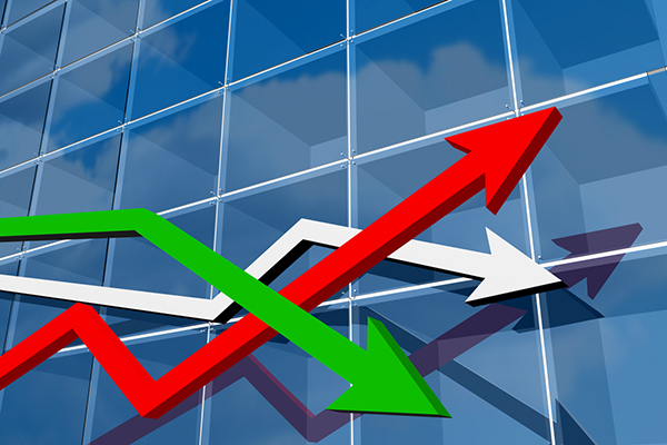 Three coloured arrows