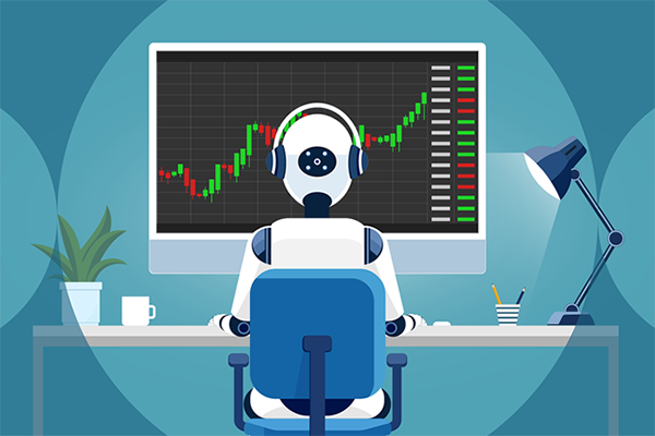 Aberdeen image of a robot looking at a screen