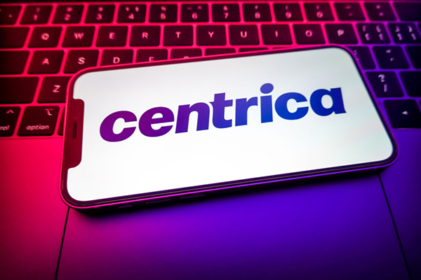 Centrica logo on a smartphone