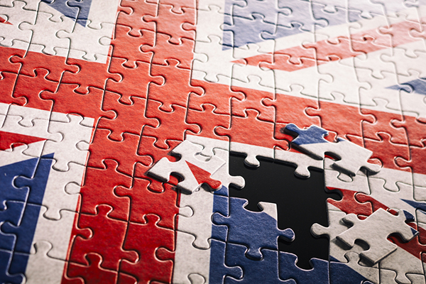Union flag as a jigsaw puzzle