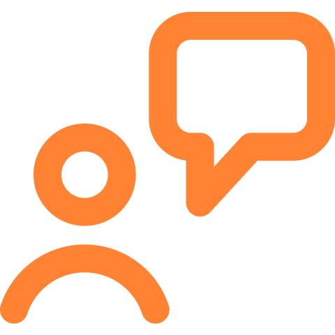 Icon with speech bubble
