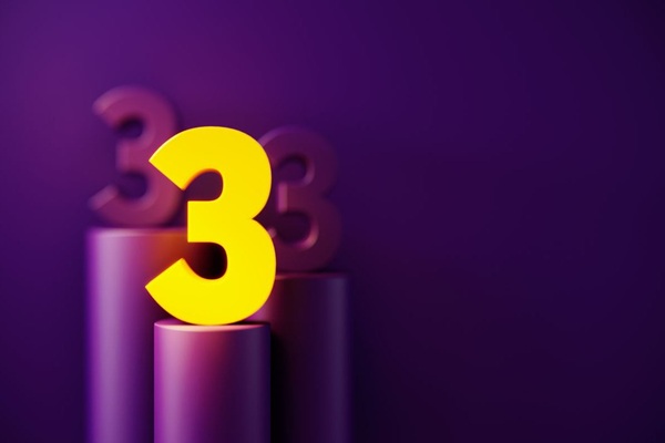 three 3 number 600