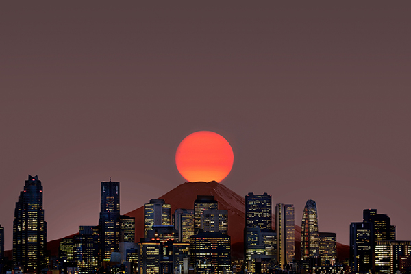 Sunset over Mount Fuji, Japan