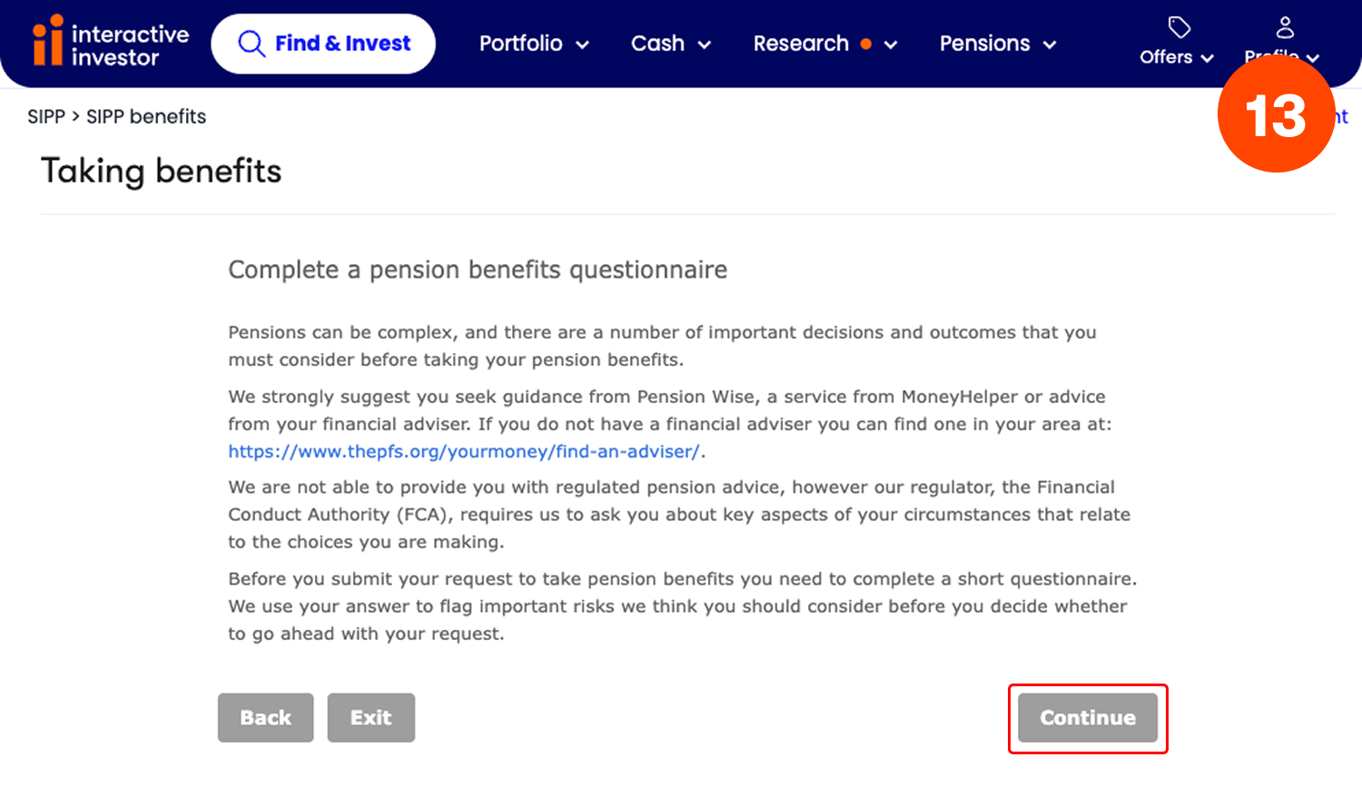 Tax free lump sum - step 13