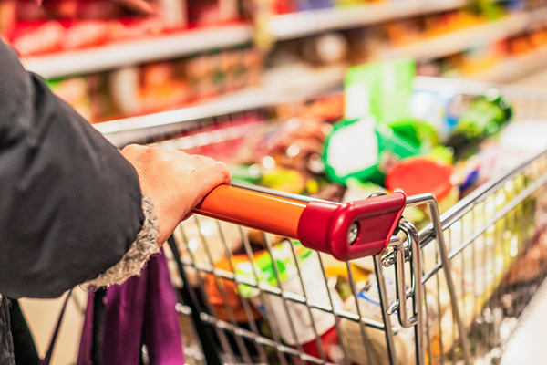 Supermarket shopping trolley