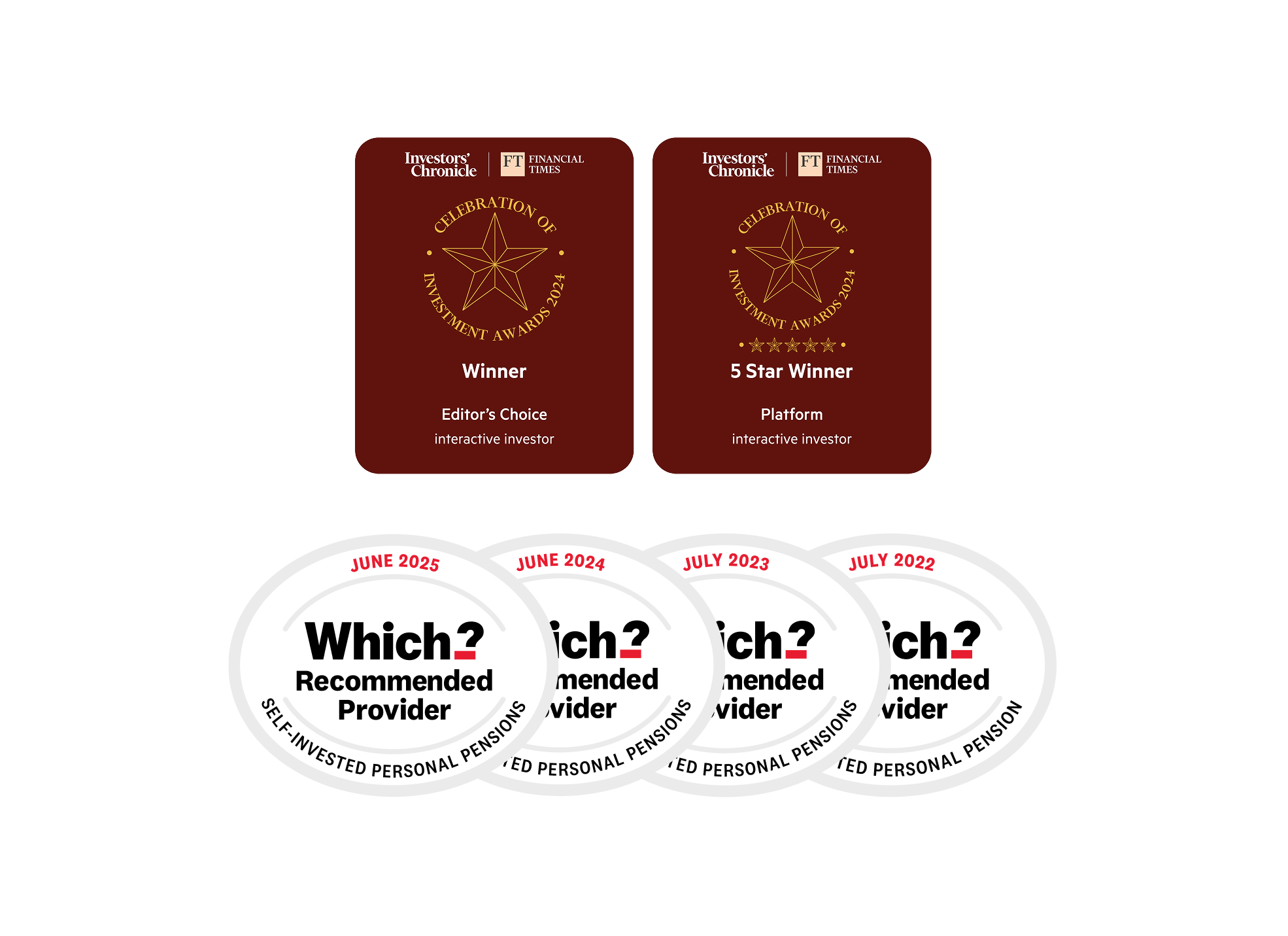 Investors Chronicle and 4x Which Recommended Awards