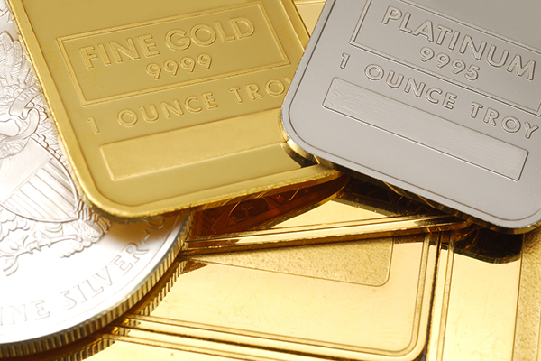 Gold, silver and platinum ingots