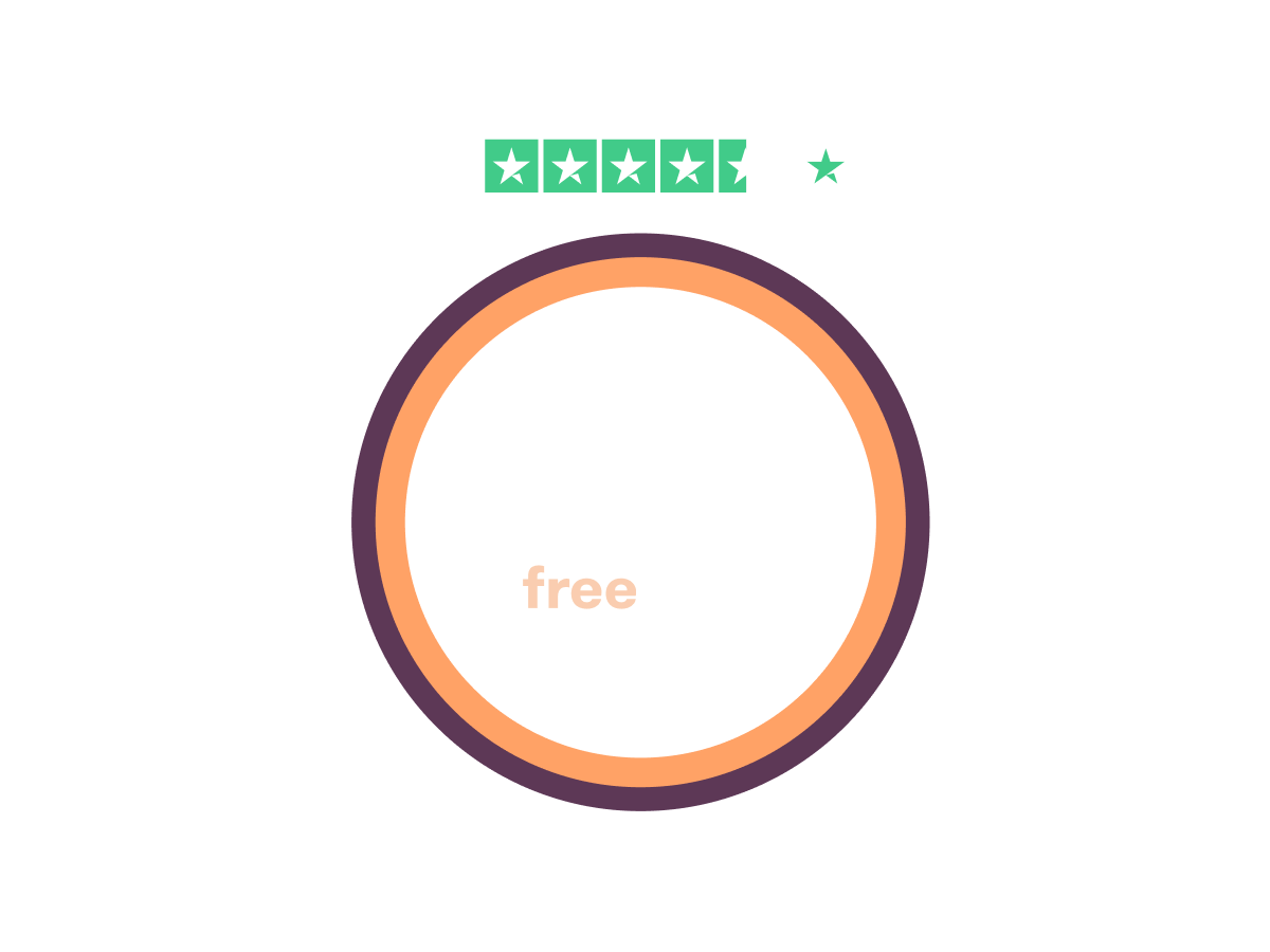£50 free trades trading account offer with 4.5/5 Trustpilot logo