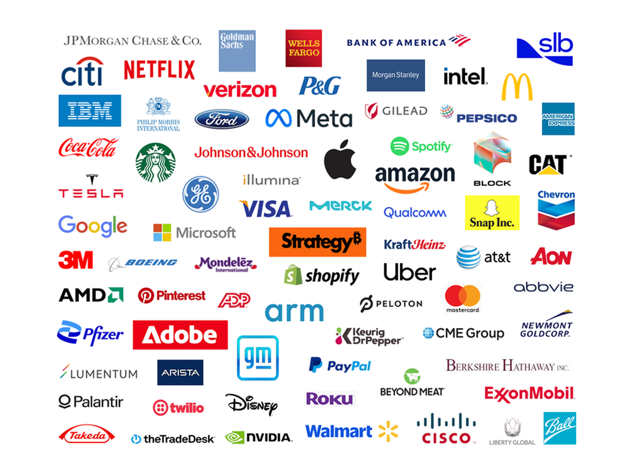 combination of US company logos