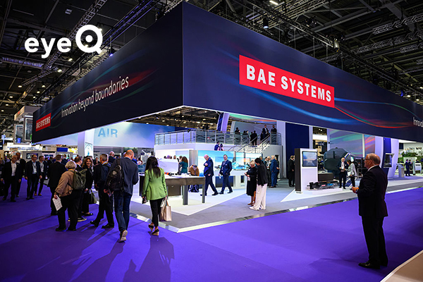 eyeQ BAE Systems stand at exhibition, Getty