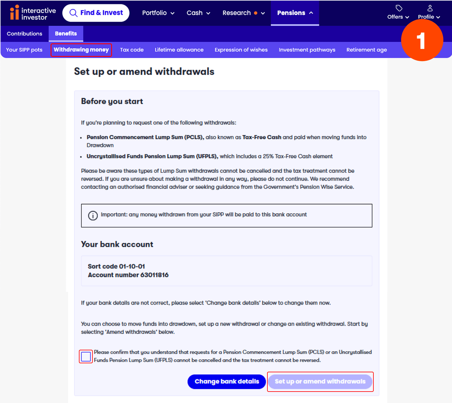 Step 1 - Take Benefits