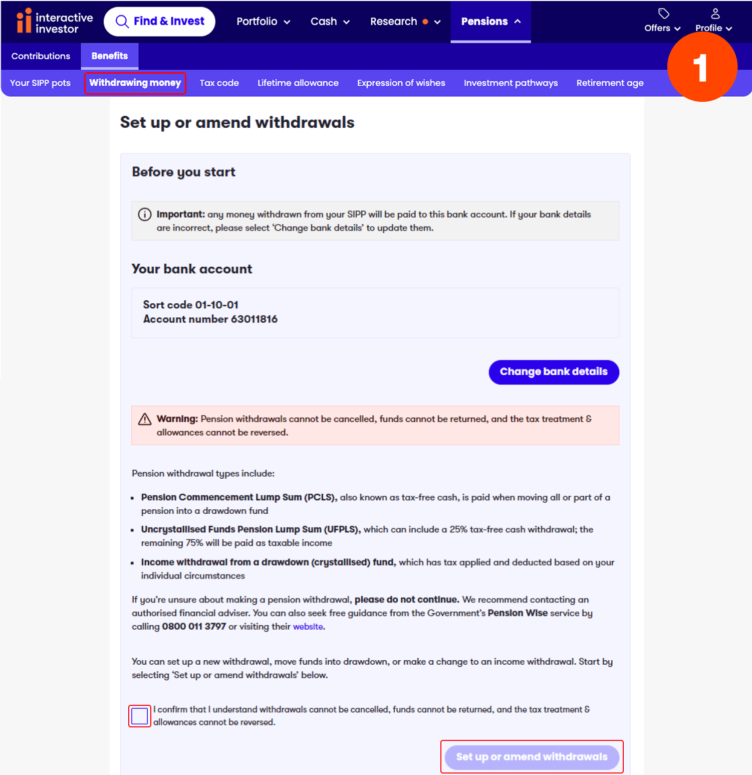 Step 1 - Take Benefits