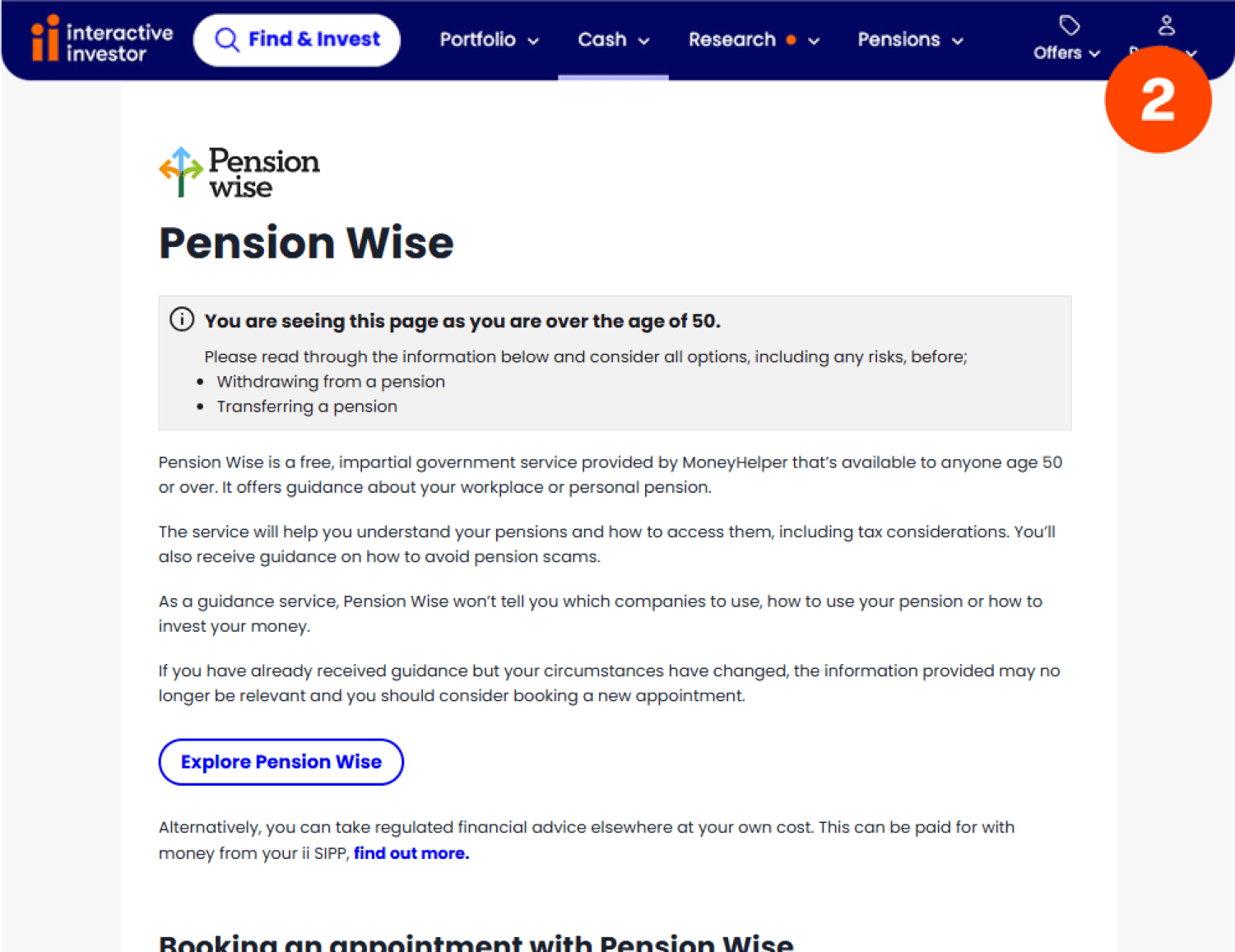 Step 2 - Pension Wise