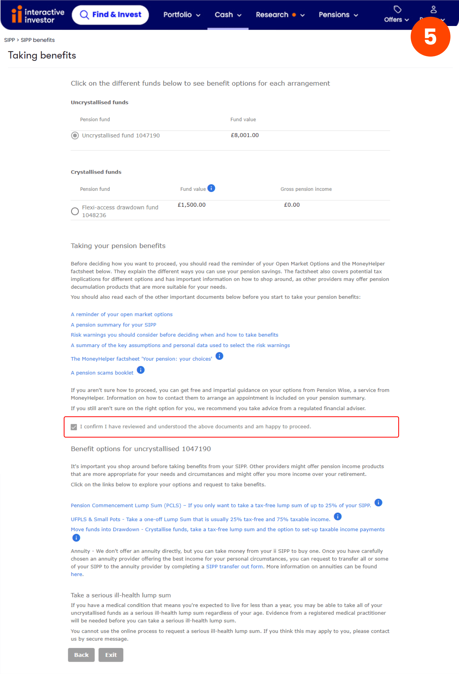 Step 5 - UFPLS PCLS Choice