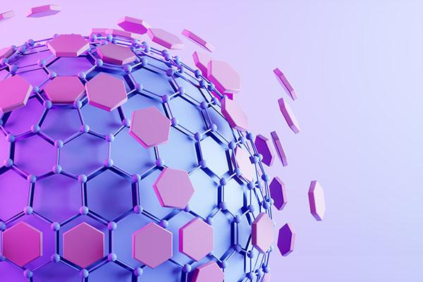 Earth shaped sphere with shapes shifting on it