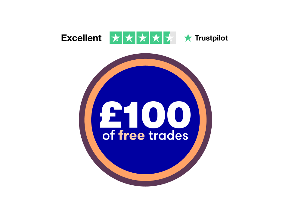 £100 Free Trades with Trustpilot 4.7 rating