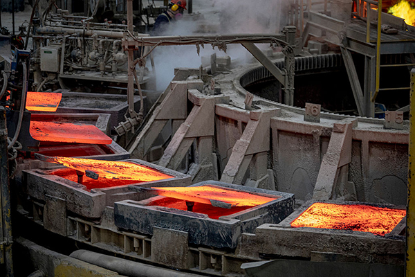 Glencore molten copper, Getty