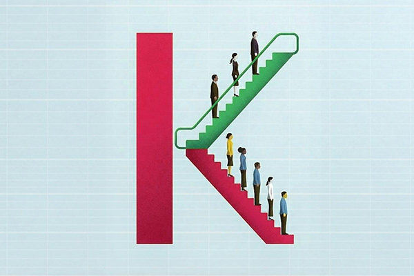 Finimize Illustration of a K-shaped economy