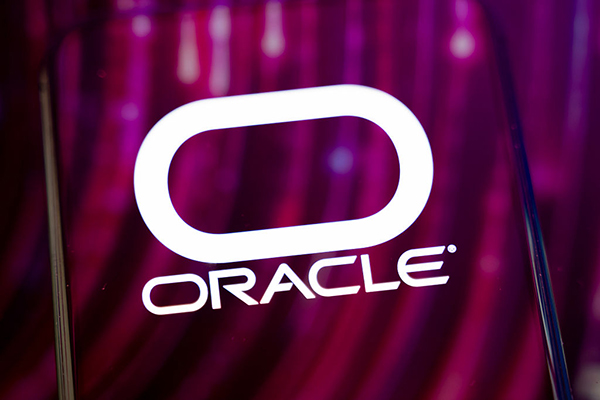 Oracle logo on a mobile phone, Getty