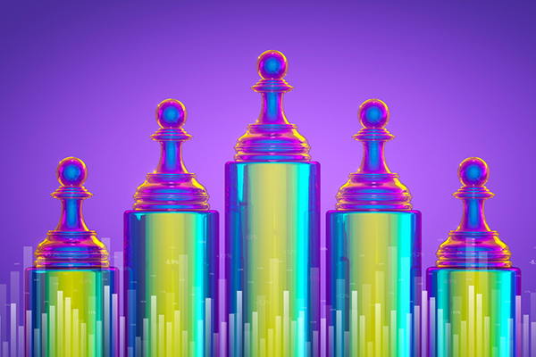 Pawns representing good performance