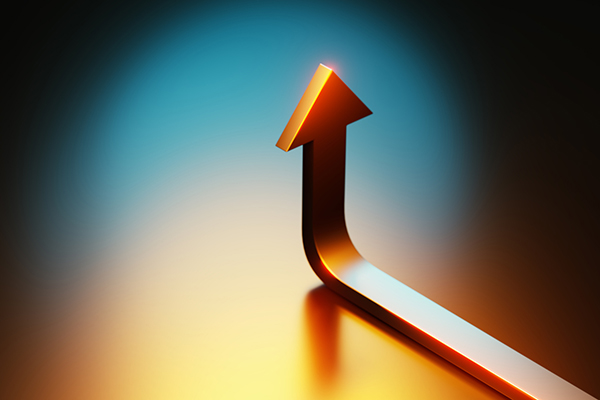 Upgrade represented by arrow pointing up