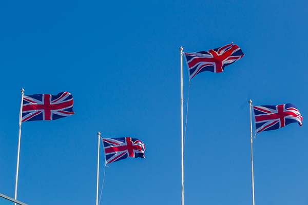 Four Union flags