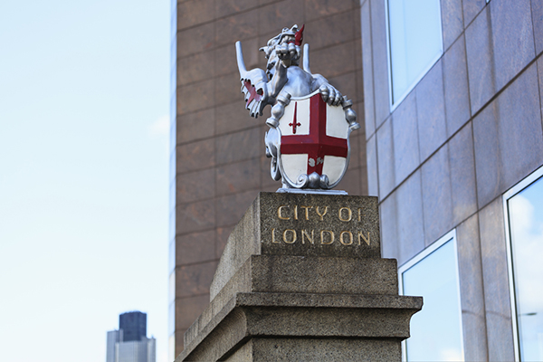Dragon marking boundary of the City of London
