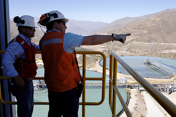 Staff at Antofagasta's Los Pelambres site in Chile