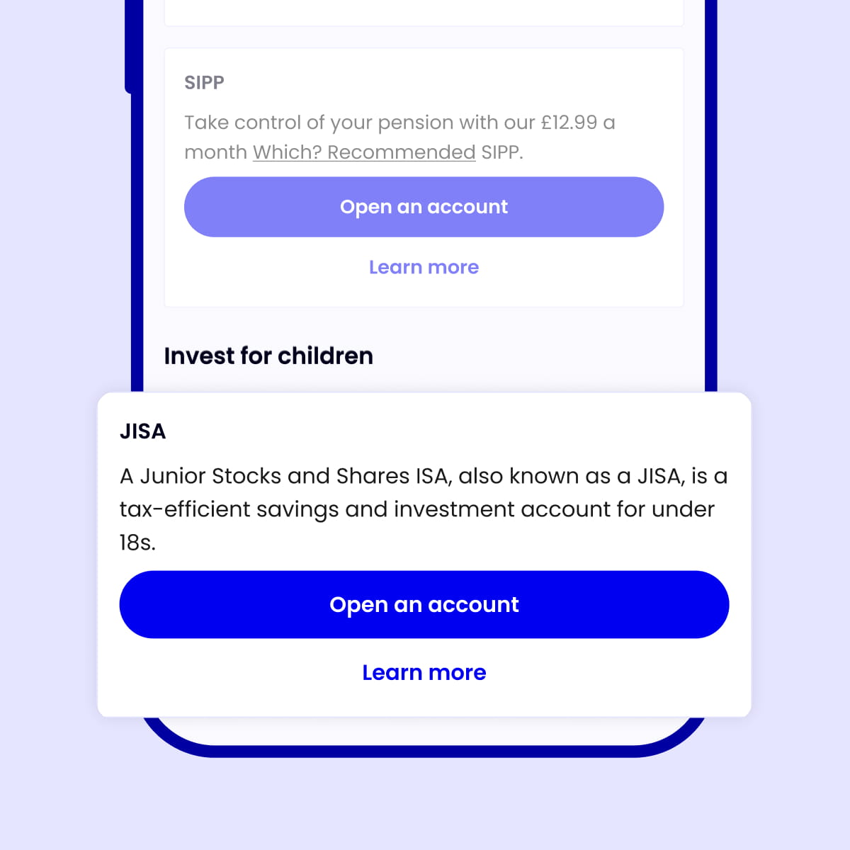 add-junior-isa-mobile-device