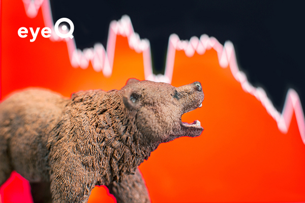 eyeQ stock market bear and chart