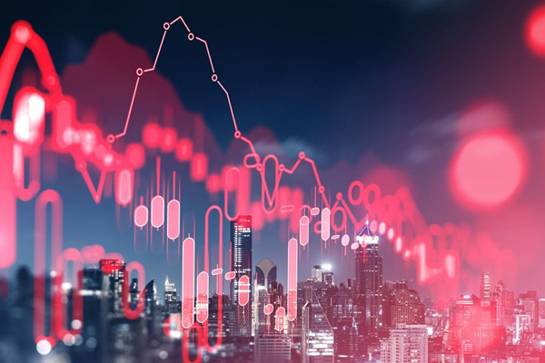 stock chart red sell 600