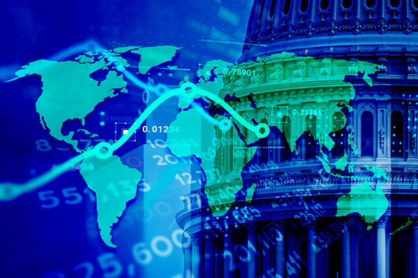 Global map, with performance line, and US power angle