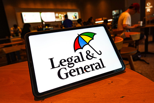 L&G logo on a laptop screen