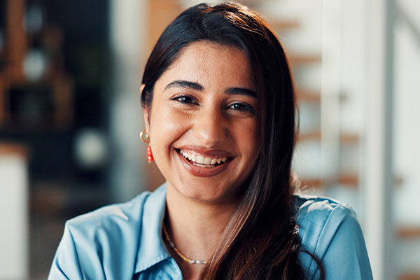 Adventurous investor smiling