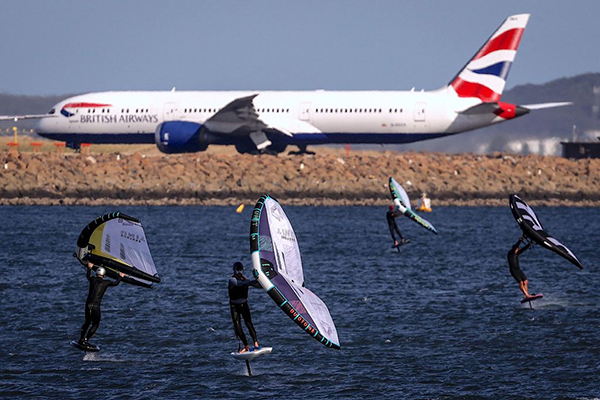 BA plane waiting to take off in Sydney, Getty