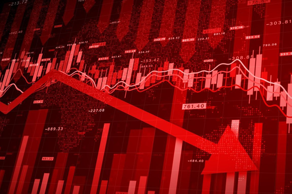 stock chart down red sell 600