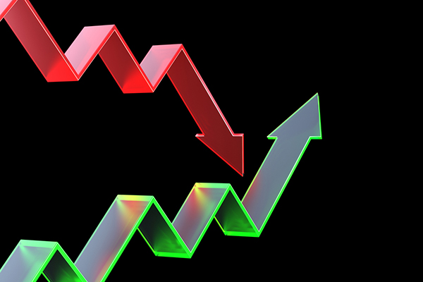 Up and down arrows for winners and losers