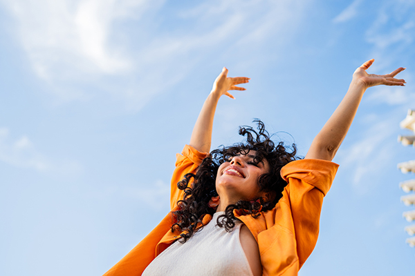 Arms raised to the sky