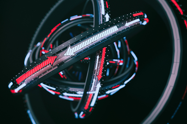 Stock market volatility represented by abstract planet