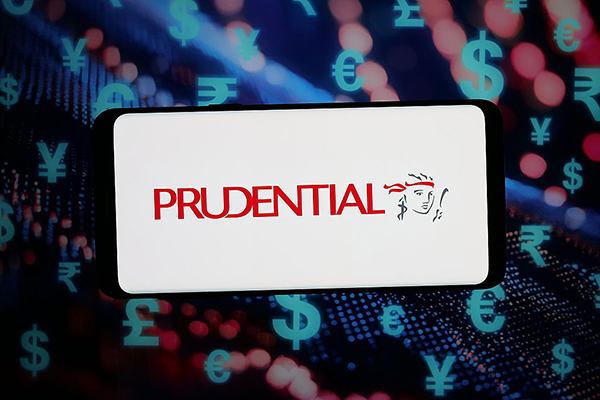 Prudential logo on screen, Getty