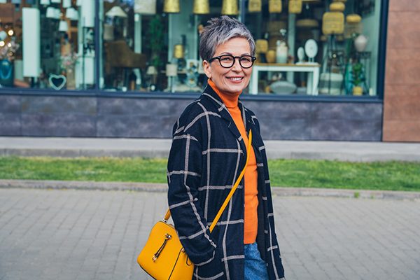 Woman thinking about retirement