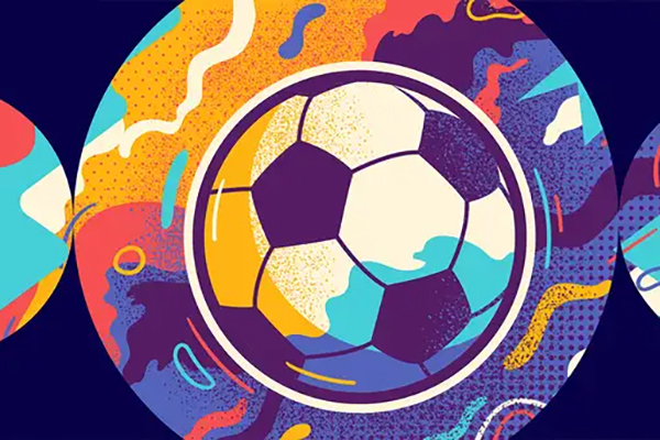 Aberdeen image of brightly coloured football