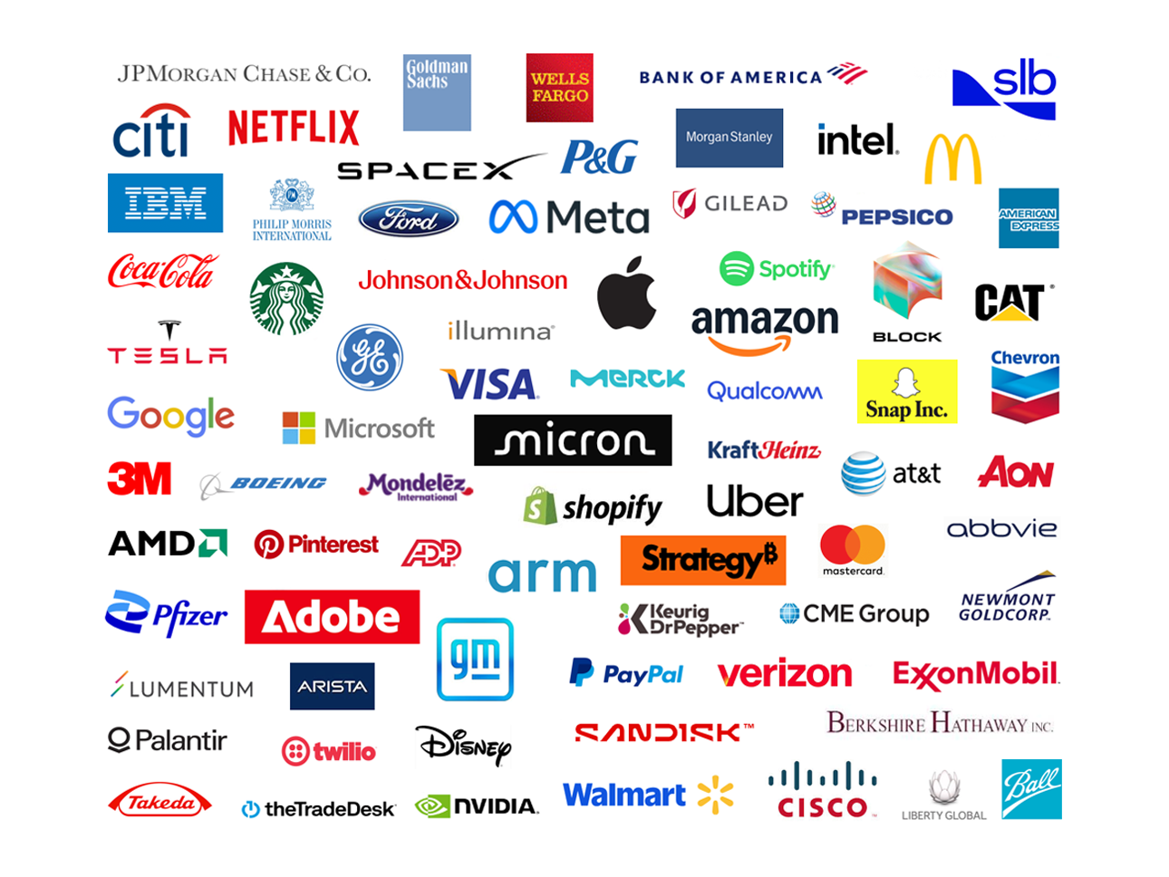 combination of US company logos