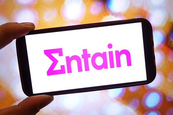Entain logo on a smartphone, Getty