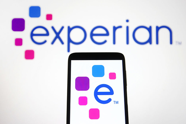 Experian logo on smartphone