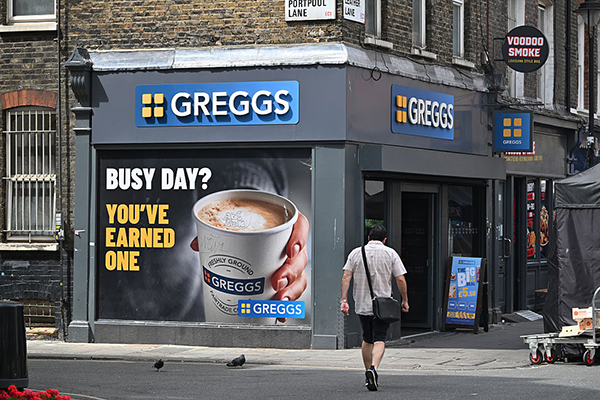 Greggs store in London, Getty