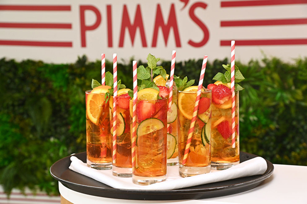 A tray of Pimm's drinks, owned by Diageo, at Wimbledon, Getty