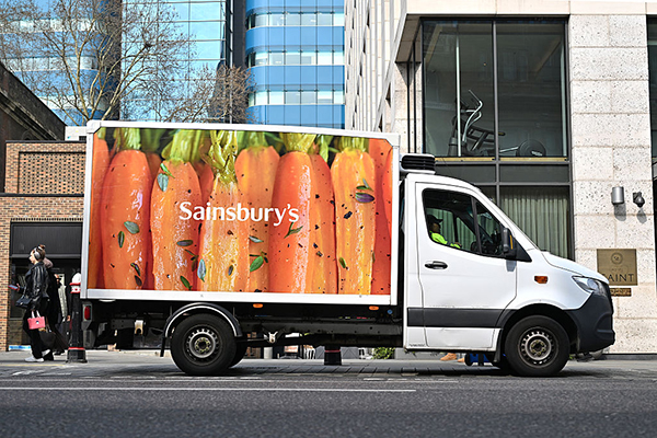 Sainsbury delivery van, Getty
