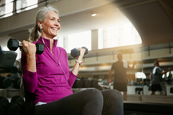 Woman lifting weights